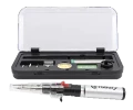 Kit fer à souder à gaz, 90/150w, 5 pannes, support, éponge et coffret - AGI Robur - 384104