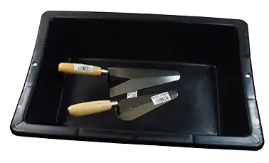 Kit auge plastique 10 litres, truelle langue de chat 16 et truelle italienne 18. - AGI Robur - 393200