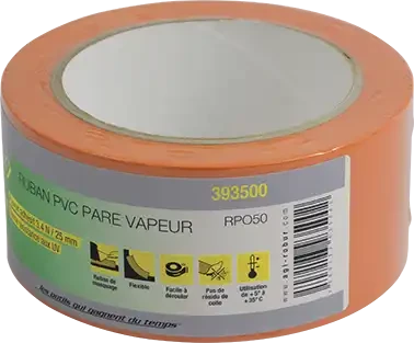 Ruban adhésif étanche, pare-vapeur. largeur 50 mm, longueur 33 m  - AGI Robur - 393500