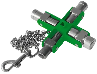 Clé en croix 9 empreintes, carrés, triangle d, baïonnette. - AGI Robur - 394013