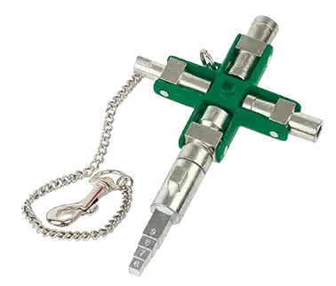 Clé universelle pour armoires électriques, 8 empreintes - AGI Robur - 394014