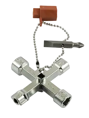 Clé universelle 10 empreintes pour armoires électriques ou de chantier - AGI Robur - 394029