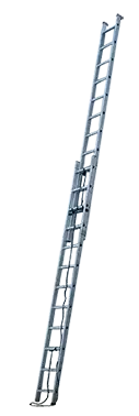 Echelle double coulissante aluminium. 26 échelons, hauteur 3,70-6,30m - AGI Robur - 396118