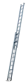 Echelle double coulissante aluminium. 26 échelons, hauteur 3,70-6,30m - AGI Robur - 396118