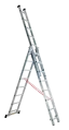 Echelle aluminium trois-plans utilisable en coulisse, hauteur 2,35-5,15m - AGI Robur - 396122