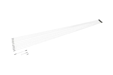 Kit baguettes de tirage 4mm, 10 x 1m phosphorescentes, avec accessoires, en tube - AGI Robur - 398900