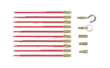 10 baguettes tire-fils dia 5 mm, l 1 m - AGI Robur - 398955