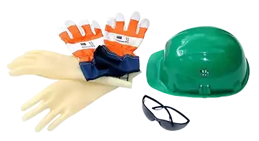 Kit sécurité, gants isolants classe 00, 1 casque, lunettes anti uv, gants docker - AGI Robur - 436008
