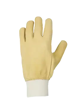 Paire de gants cuir de bovin, hydrofuge, protège poignet, taille 9 - AGI Robur - 436116