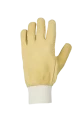 Paire de gants cuir de bovin, hydrofuge, protège poignet, taille 9 - AGI Robur - 436116