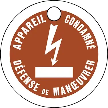 Macaron de condamnation en pvc diam 80 mm. trou de fixation diam 10 mm - AGI Robur - 437111