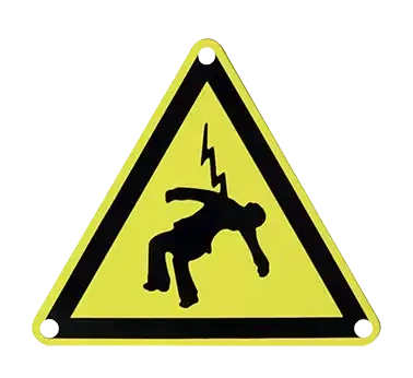 Triangle aluminium ''homme foudroyé'', 3 trous, anti uv, 100 x 100 x 1 mm - AGI Robur - 437123