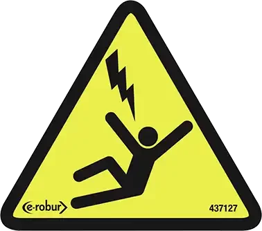 Boite de 20 étiquettes triangle autocollant 100x100x100 mm, eclair - AGI Robur - 437127