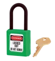 Cadenas de consignation vert, non conducteur, anse résine 6 mm, corps résine - AGI Robur - 437202