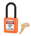 Cadenas de consignation orange, non conducteur, anse résine 6 mm, corps résine - AGI Robur - 437204