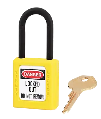 Cadenas de consignation bleu, non conducteur, anse résine 6 mm, corps résine - AGI Robur - 437205