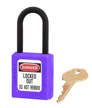 Cadenas de consignation violet, non conducteur, anse résine 6 mm, corps résine - AGI Robur - 437207