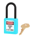 Cadenas de consignation turquoise, non conducteur, anse 6 mm et corps résine - AGI Robur - 437208