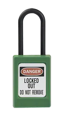 Cadenas de consignation vert, non conducteur, anse 4.8 mm, clé unique  - AGI Robur - 437231