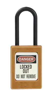 Cadenas de consignation orange, non conducteur, anse 4.8 mm, clé unique  - AGI Robur - 437233