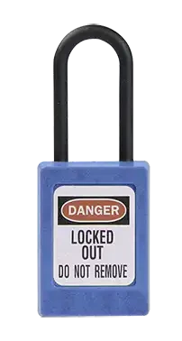 Cadenas de consignation bleu, non conducteur, anse 4.8 mm, clé unique  - AGI Robur - 437234