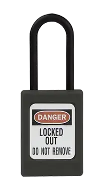 Cadenas de consignation noir, non conducteur, anse 4.8 mm, clé unique  - AGI Robur - 437235