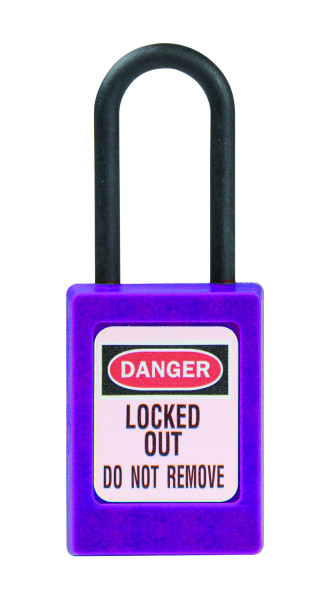 Cadenas de consignation violet, non conducteur, anse 4.8 mm, clé unique  - AGI Robur - 437236