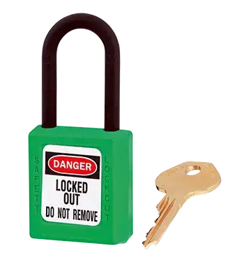 Cadenas de consignation vert, anse résine 6 mm, corps résine, avec une clé n.2 - AGI Robur - 437242