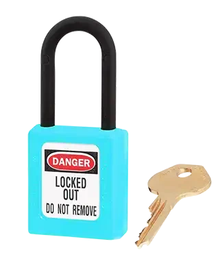 Cadenas de consignation turquoise, non conducteur, anse 6 mm et corps résine - AGI Robur - 437248