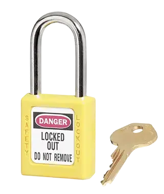 Cadenas de consignation bleu, anse acier 4 mm et corps résine, une clé - AGI Robur - 437255