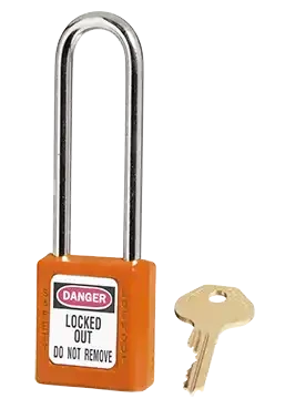 Cadenas de consignation orange anse acier longue diam. 4.7mm. clé unique - AGI Robur - 437473