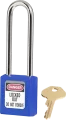 Cadenas de consignation bleu anse acier longue diam. 4.7mm. clé unique - AGI Robur - 437474