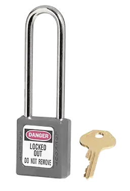 Cadenas de consignation noir anse acier longue diam. 4.7mm. clé unique - AGI Robur - 437475