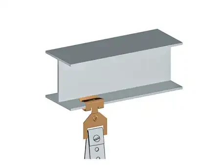 Attache bord de tôle, capacité plat de 8-14 mm, sangle 8x40 mm. - AGI Robur - 861143