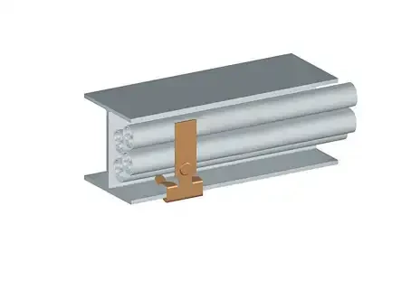 Attache pour plat 15 - 20 avec lamelle 75mm - AGI Robur - 861431