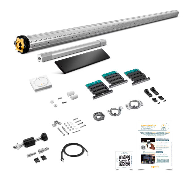 Motorisation solaire pour volet roulant Somfy RS100 Kit Solar io 10/12 - Somfy - 1246731