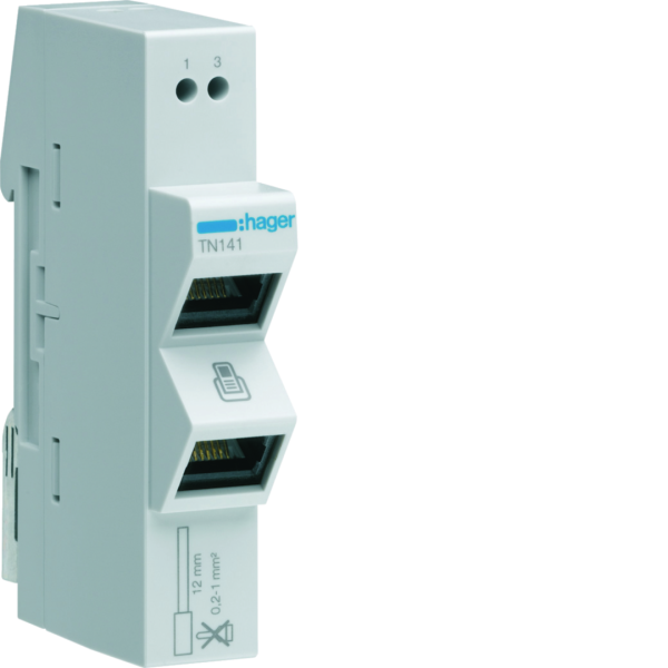 Répartiteur téléphone analogique 2 sorties rj45 - Hager - TN141