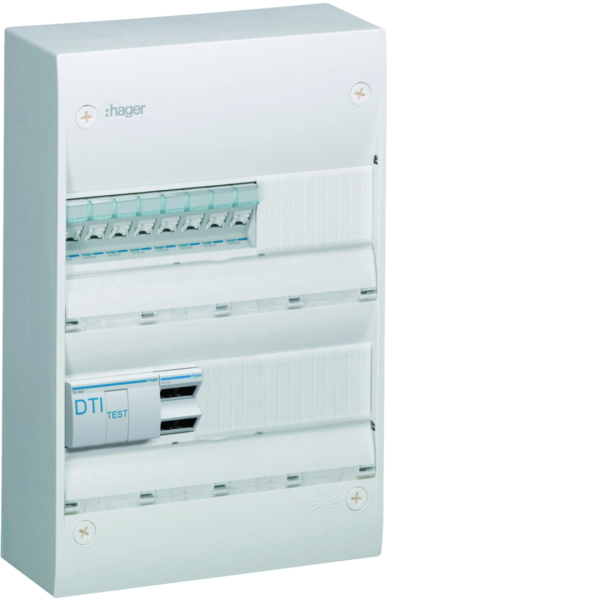 Coffret vdi gamma+ 2 rangées 26 modules 8xrj45 grade 3tv - Hager - TN415