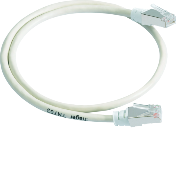 Cordon de brassage rj45/rj45 grade 1 longueur 0.6m - Hager - TN703