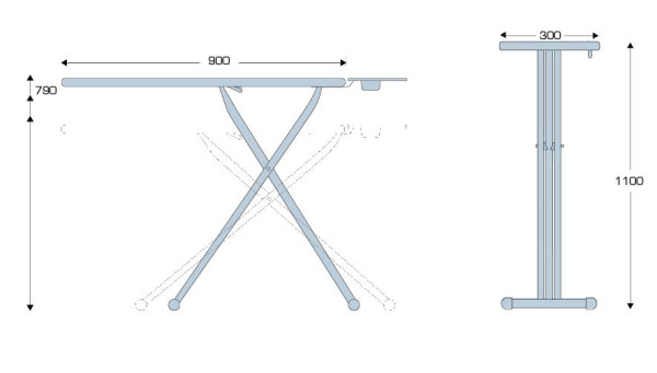 Table à repasser element - JVD - 8662507