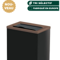 Couvercle marron à clapet pour collecteur métal de tri 40l - JVD - 8992297-LID-BRN