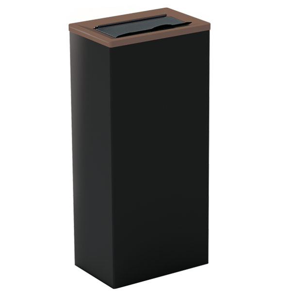 Couvercle marron pour collecteur métal de tri 60l - JVD - 8992298-LID-BRN