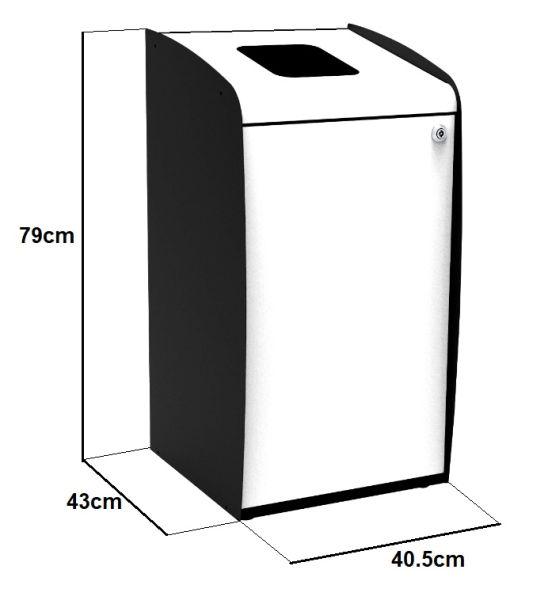 Borne de tri sélectif marron - JVD - 8992299-BRN