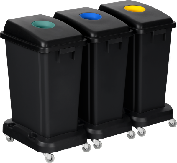 Lot de 3 collecteurs de tri sélectif 60l - JVD - 8992306