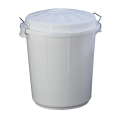 Collecteur à déchets rond 70l blanc - JVD - 8992337