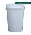 Collecteur à déchets rond 95l blanc - JVD - 8992338