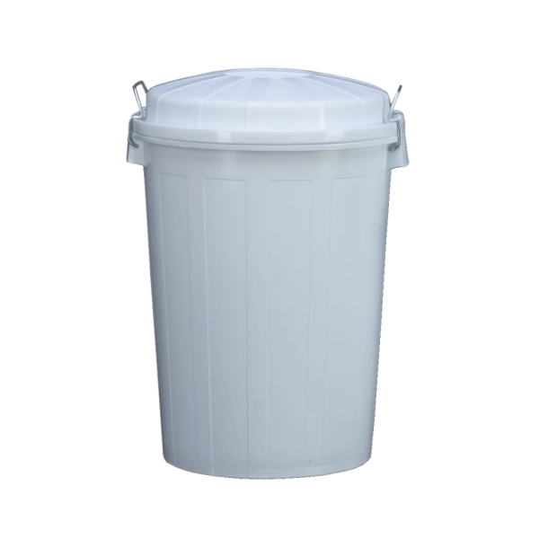 Collecteur à déchets rond 95l blanc - JVD - 8992338