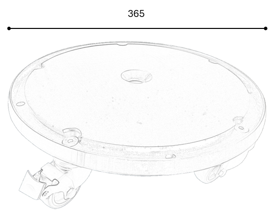 Chariot roulette pour collecteur rond - JVD - 8992339