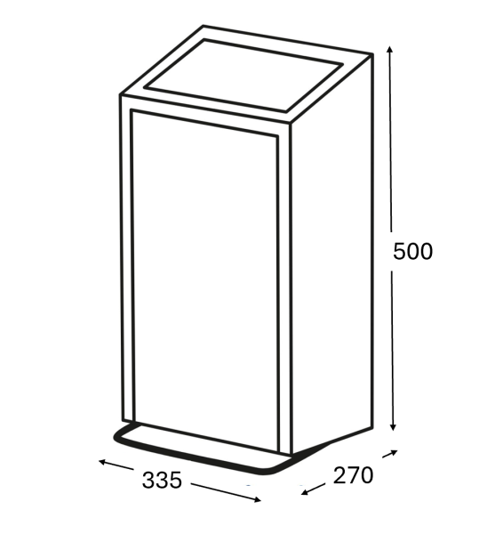 Poubelle hygiène féminine murale noir mat - JVD - 8992509