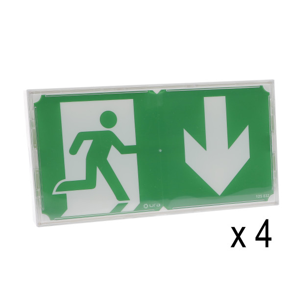 Lot de 4 baes evacuation uraone v ref. 111013v - URA - UR411013V